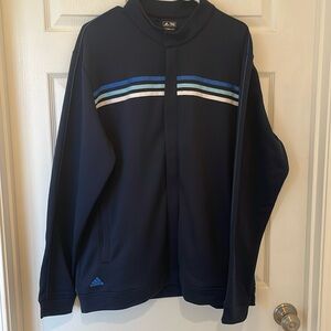 Adidas golf navy blue zipper jacket lightweight
